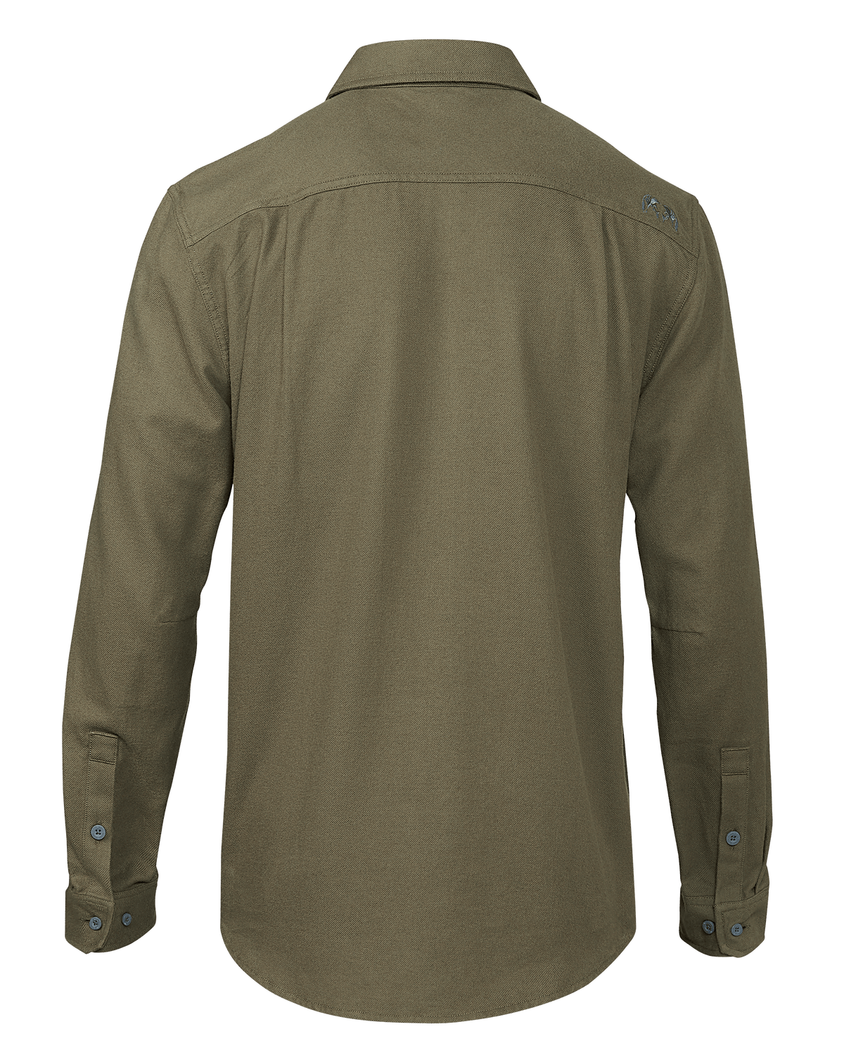 Back of Field Flannel Shirt in Evergreen