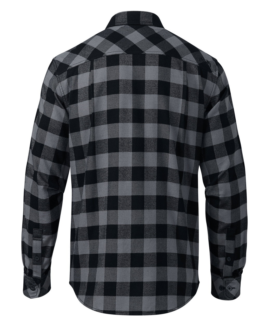Back ofField Flannel Shirt in Gunmetal Gray Buffalo Check