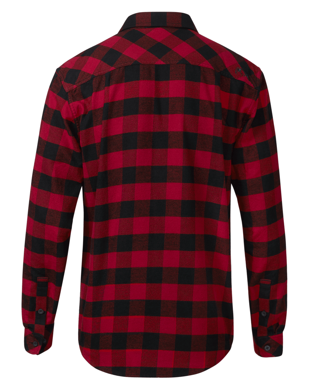 Back of Field Flannel Shirt in Red/Black Buffalo Check