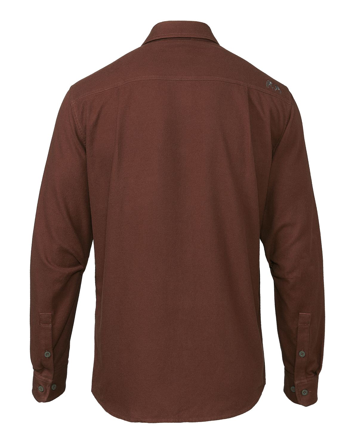 Back of Field Flannel Shirt in Redwood Brown