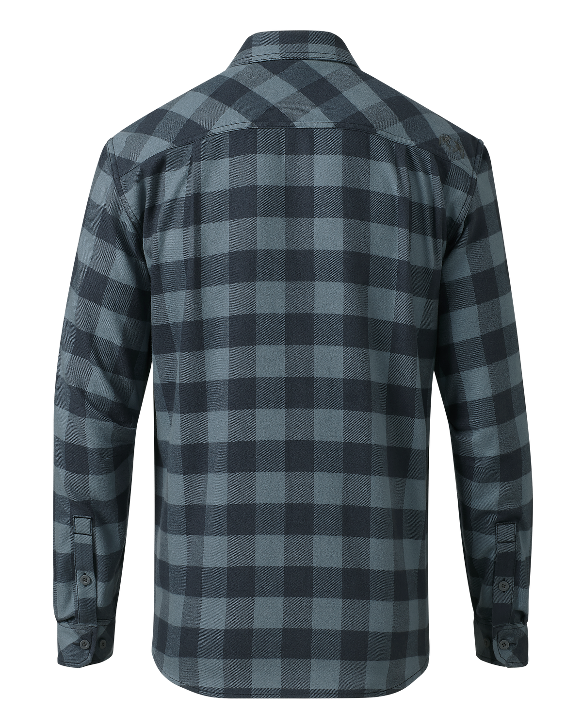 Front of Field Flannel Shirt in Slate Blue Buffalo Check