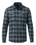 Front of Field Flannel Shirt in Slate Blue Buffalo Check