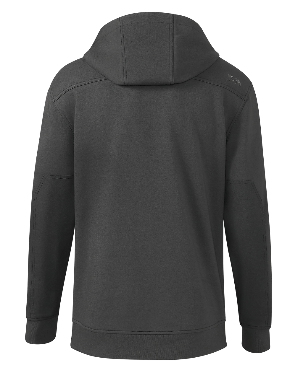 Back of Workgrade Utility Hoodie in Asphalt Grey