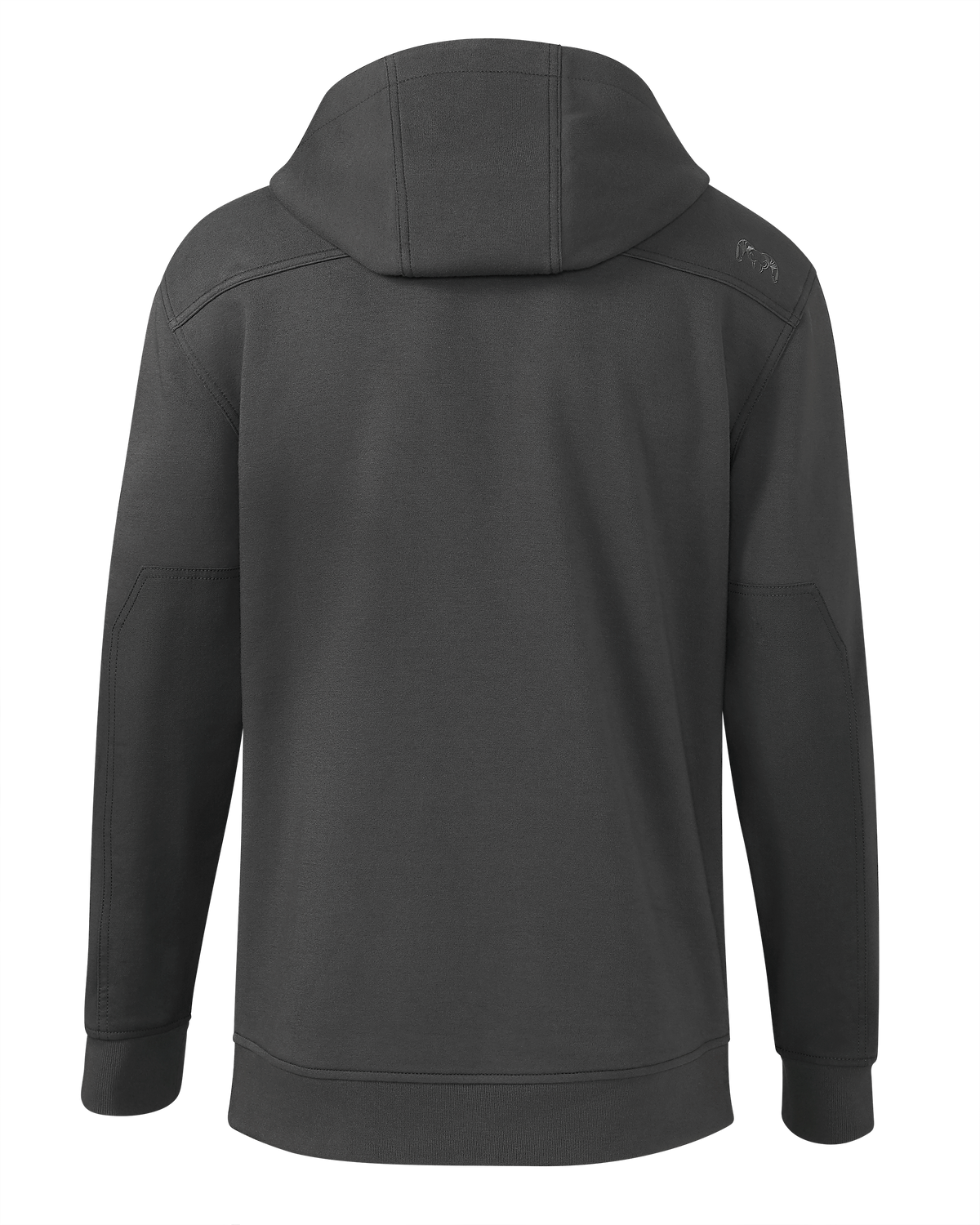 Back of Workgrade Utility Hoodie in Asphalt Grey