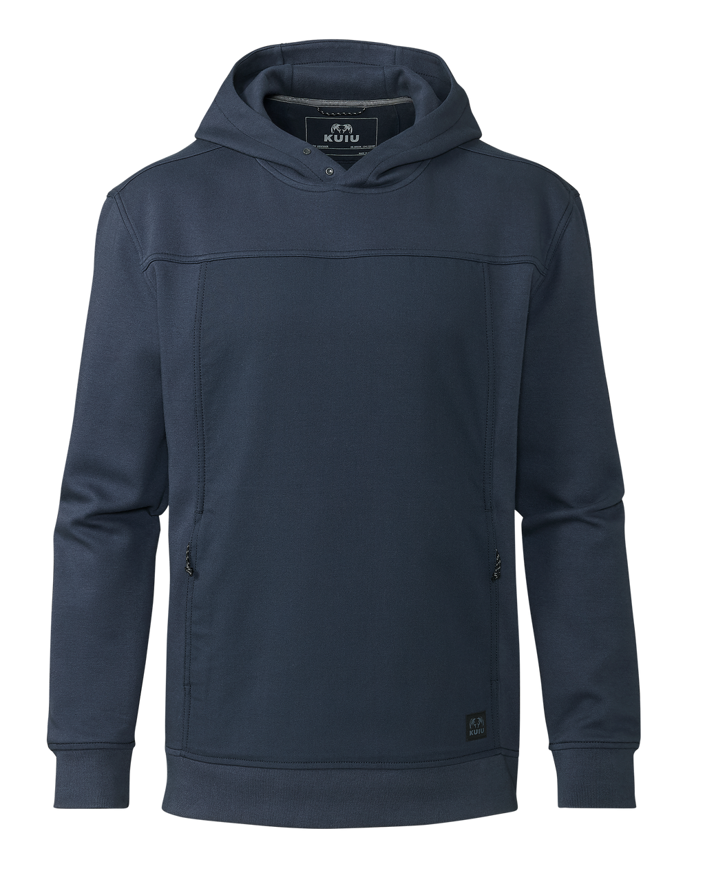 Front of Workgrade Utility Hoodie in Steel Blue