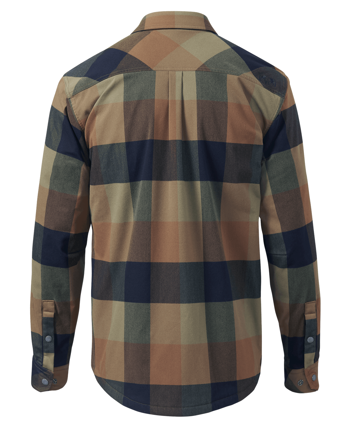 Back of Fleece Lined Flannel Shirt Jacket in Valo Plaid