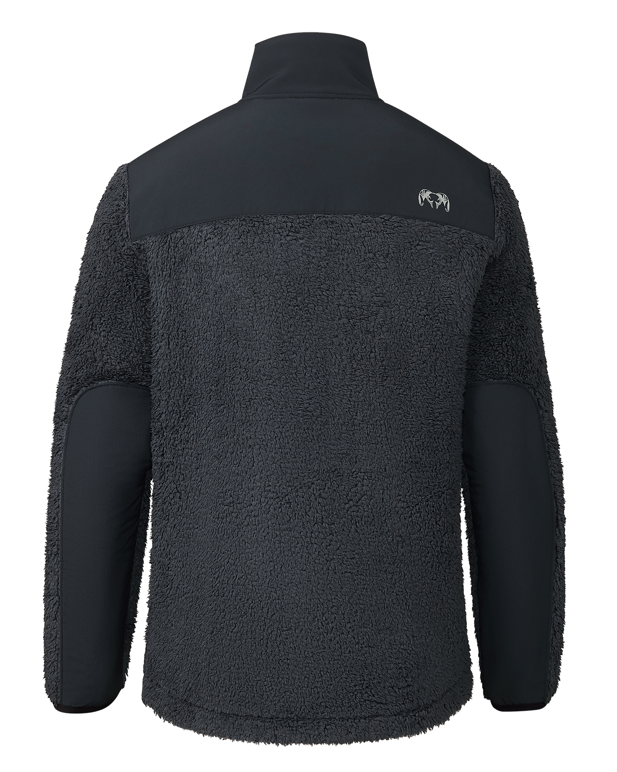 Back of Sherpa Fleece Zip Pullover in Nightfall Blue