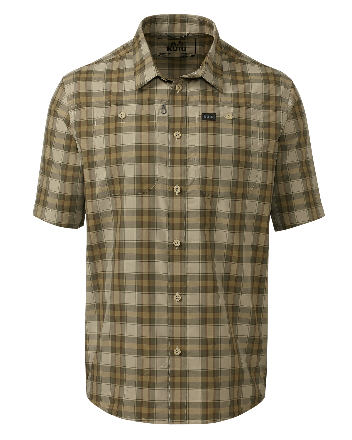 Front of Borrego Short Sleeve in Valo Crosscheck Plaid