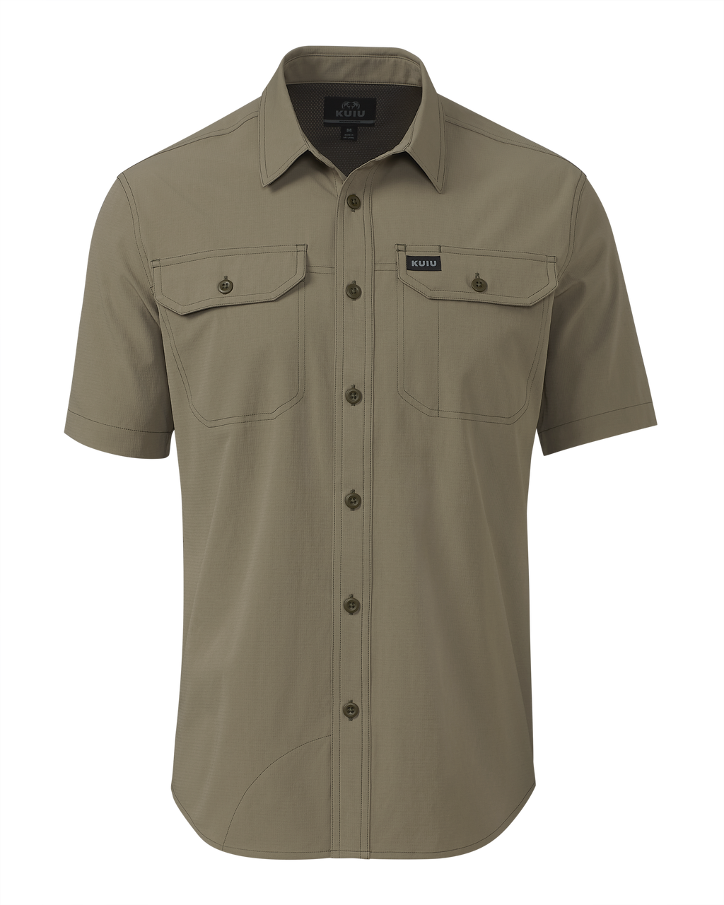 Front of Gauge SS Work Shirt in Khaki