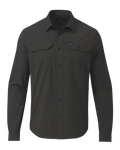 Front of Gauge LS Work Shirt in Asphalt Grey