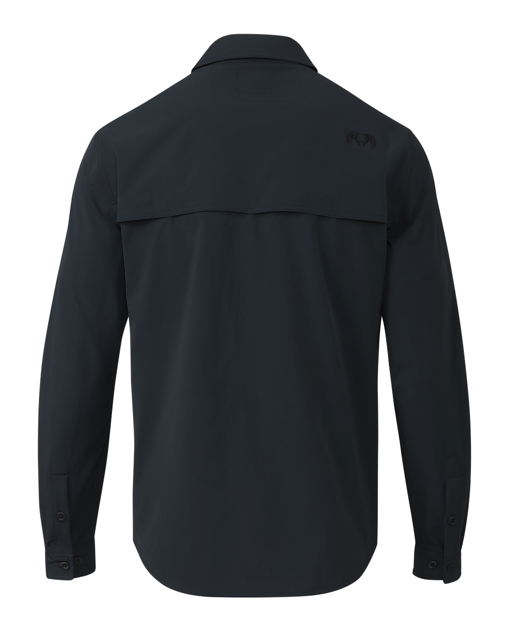 Back of Gauge LS Work Shirt in Nightfall Navy