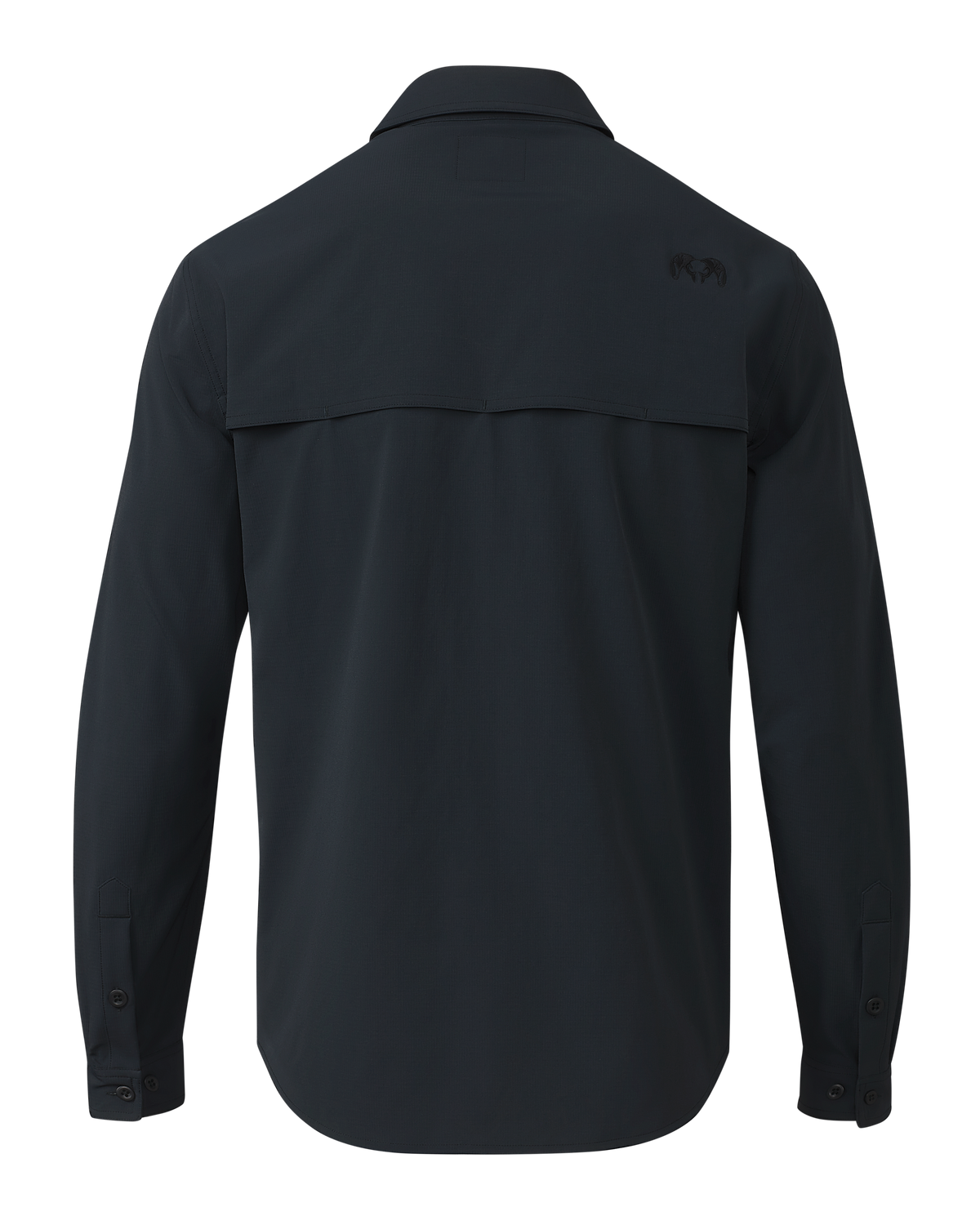 Back of Gauge LS Work Shirt in Nightfall Navy