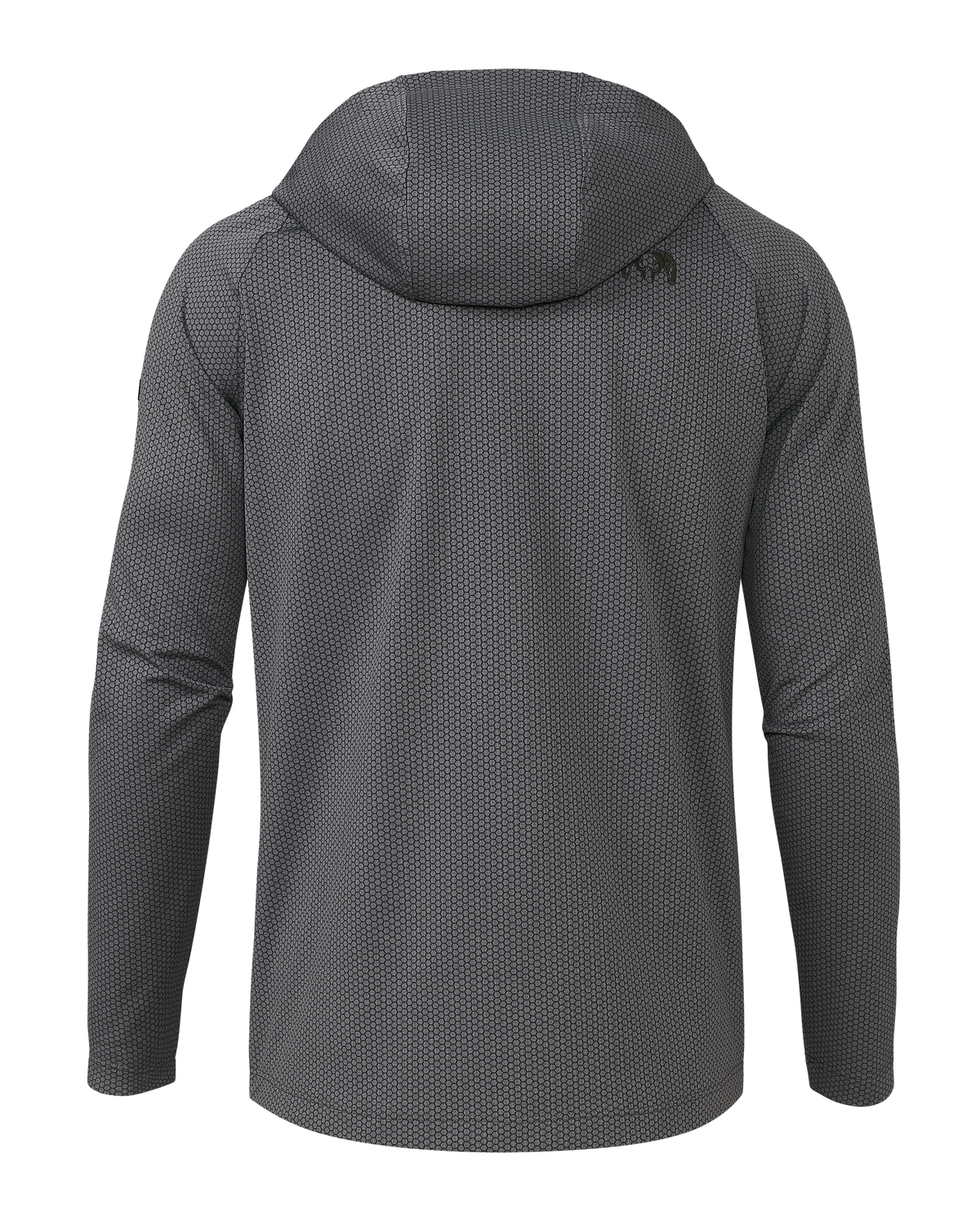 Back of Dura-Knit Hoodie in Castle Rock Grey
