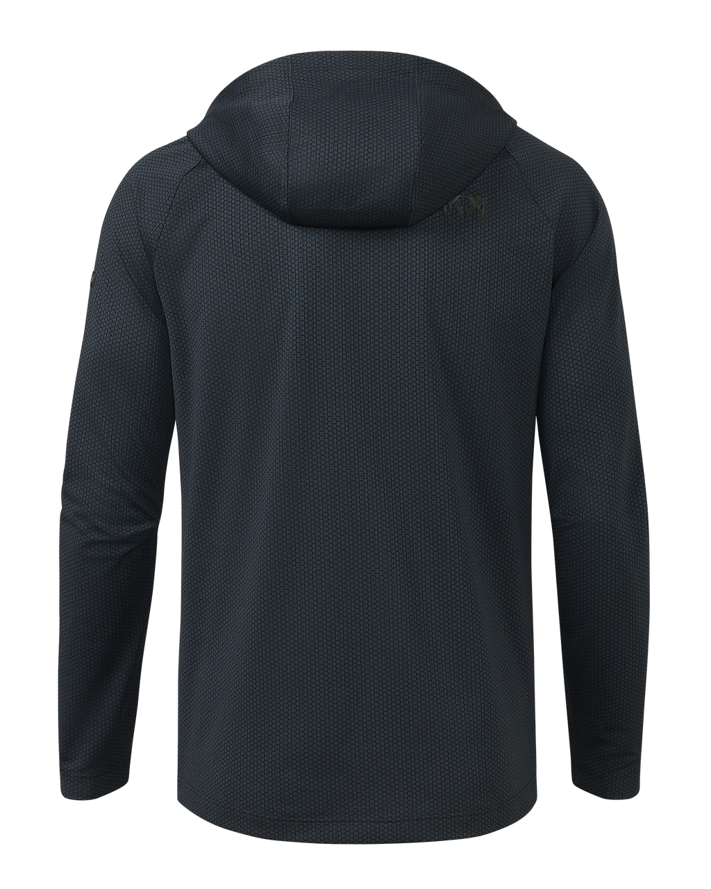 Back of Dura-Knit Hoodie in Nightfall Blue