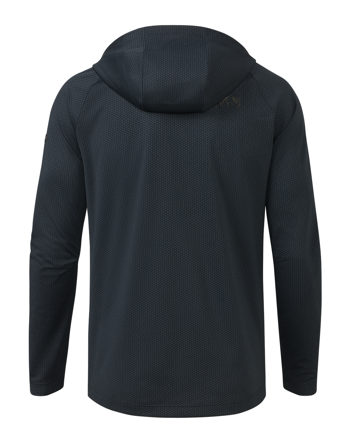 Back of Dura-Knit Hoodie in Nightfall Blue