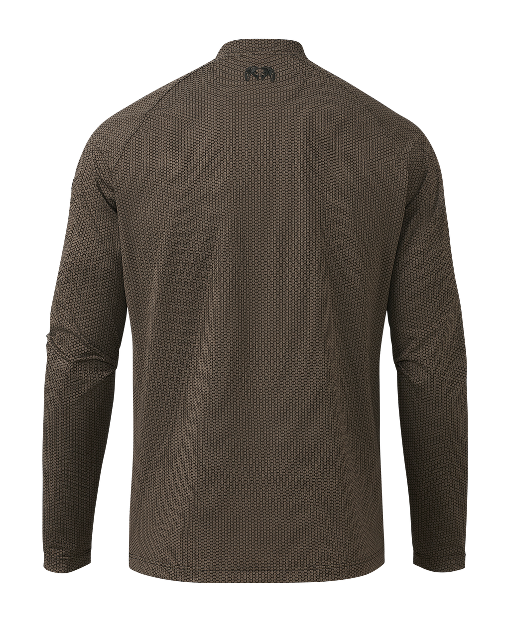 Back of Dura-Knit Henley in Rodeo Brown
