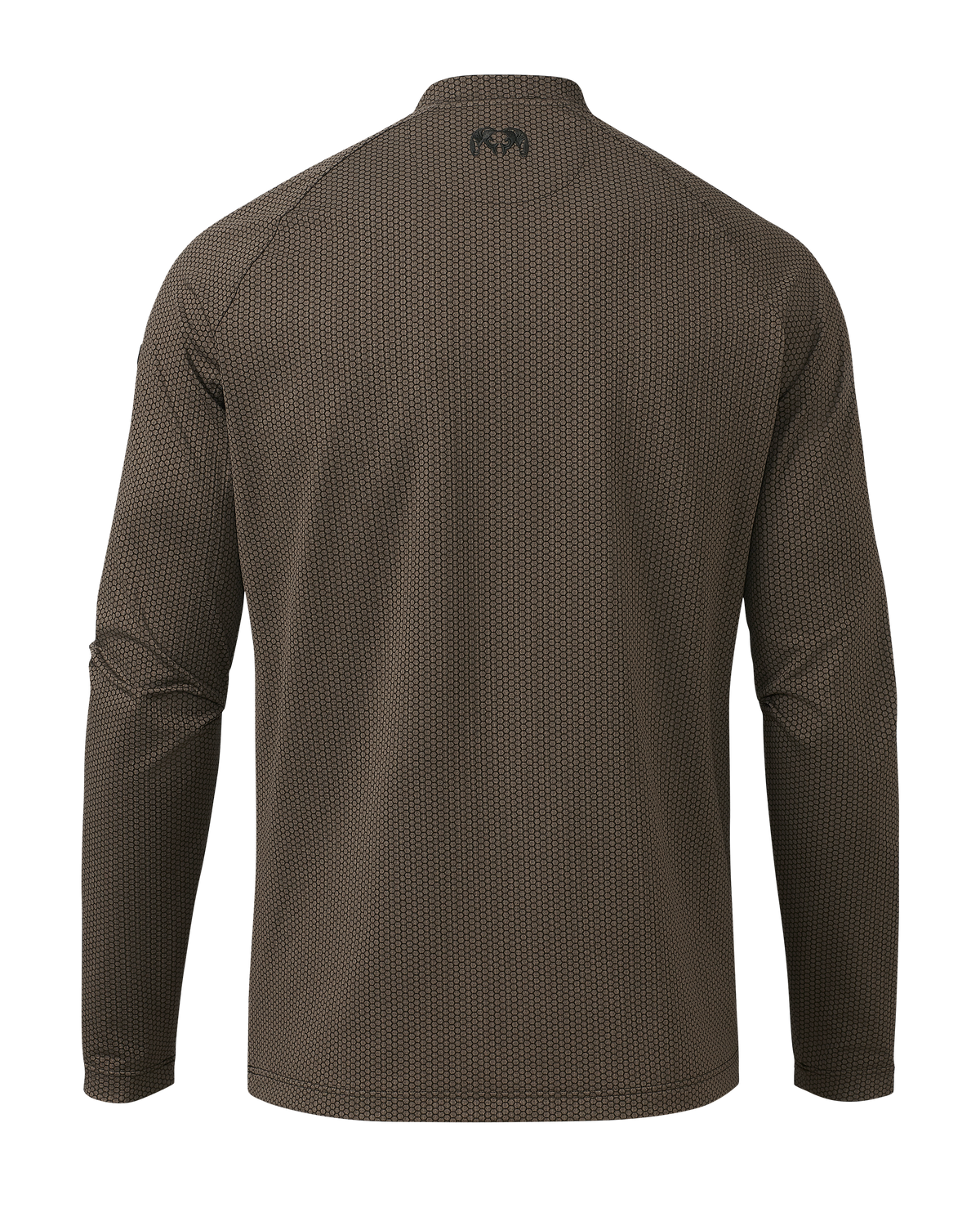 Back of Dura-Knit Henley in Rodeo Brown