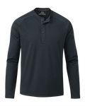 Front of Dura-Knit Henley in Nightfall Blue