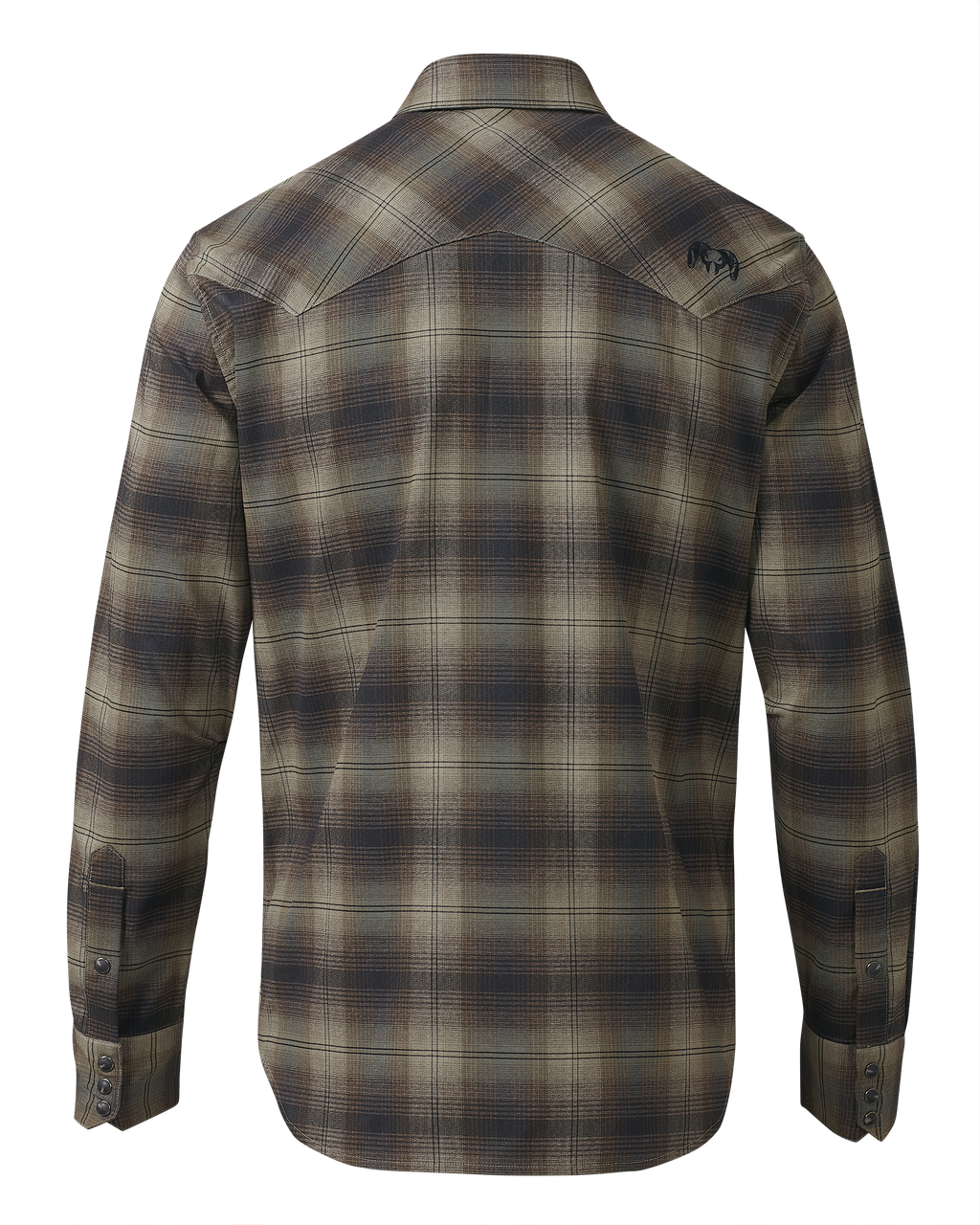 Back of Laredo LS Shirt Vias Ombre Plaid