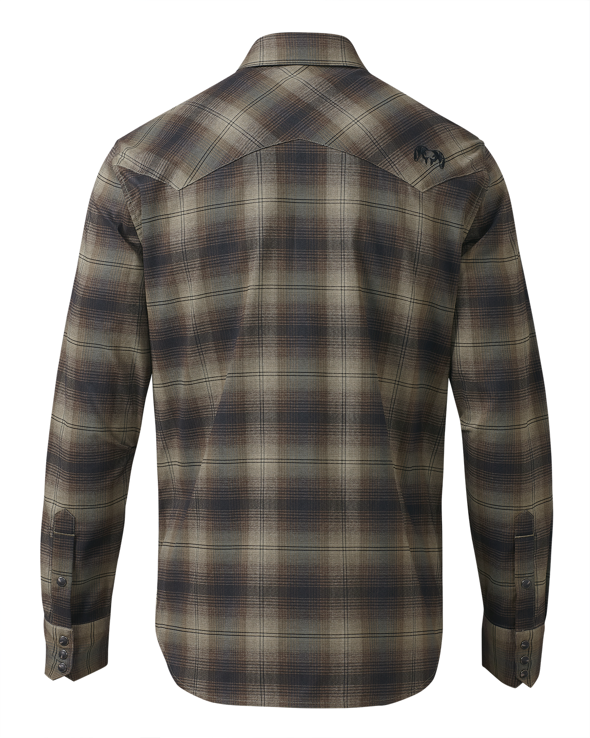 Back of Laredo LS Shirt Vias Ombre Plaid