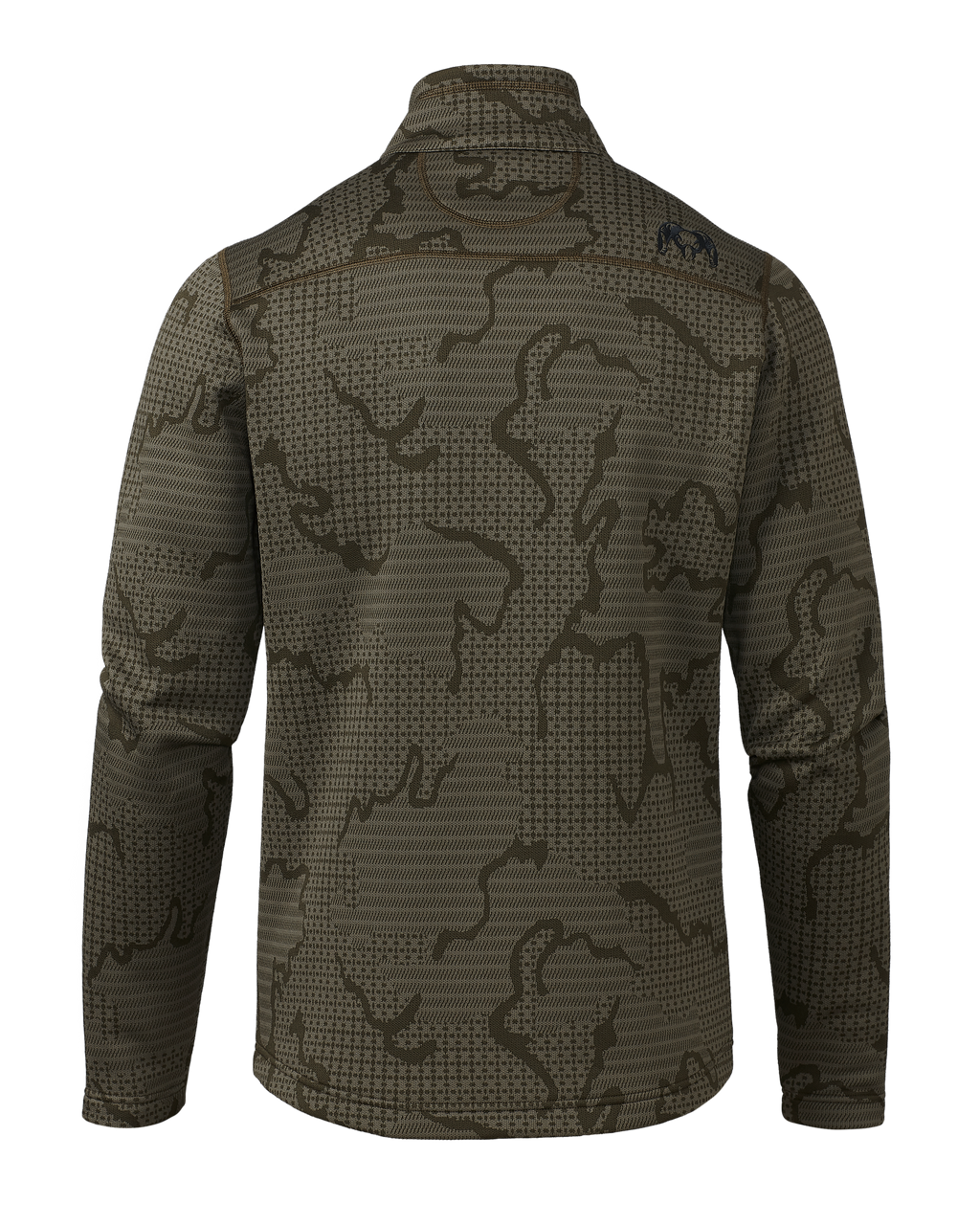 Back of Outland Fleece Full Zip in Ash Tonal Brown