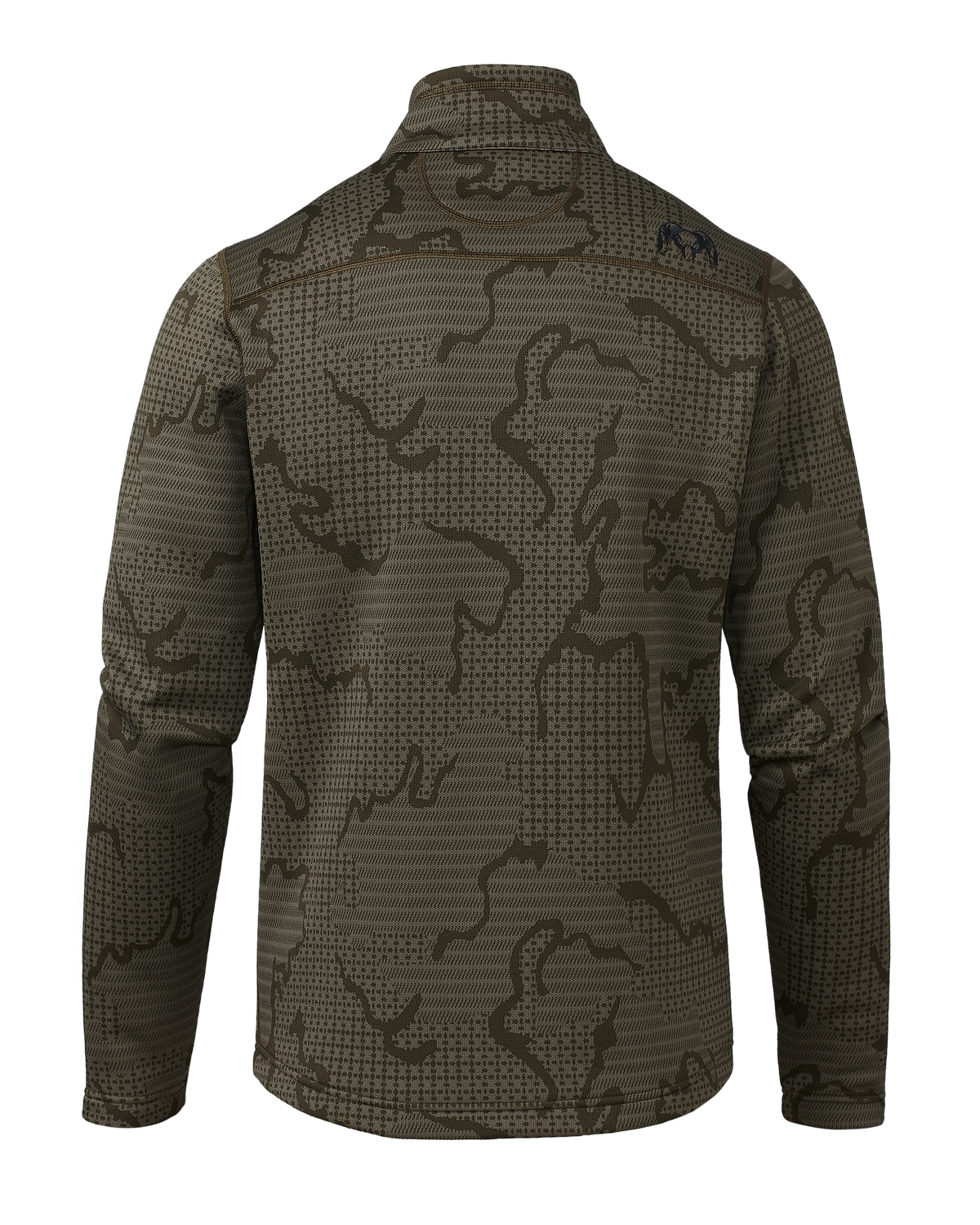 Back of Outland Fleece Full Zip in Ash Tonal Brown