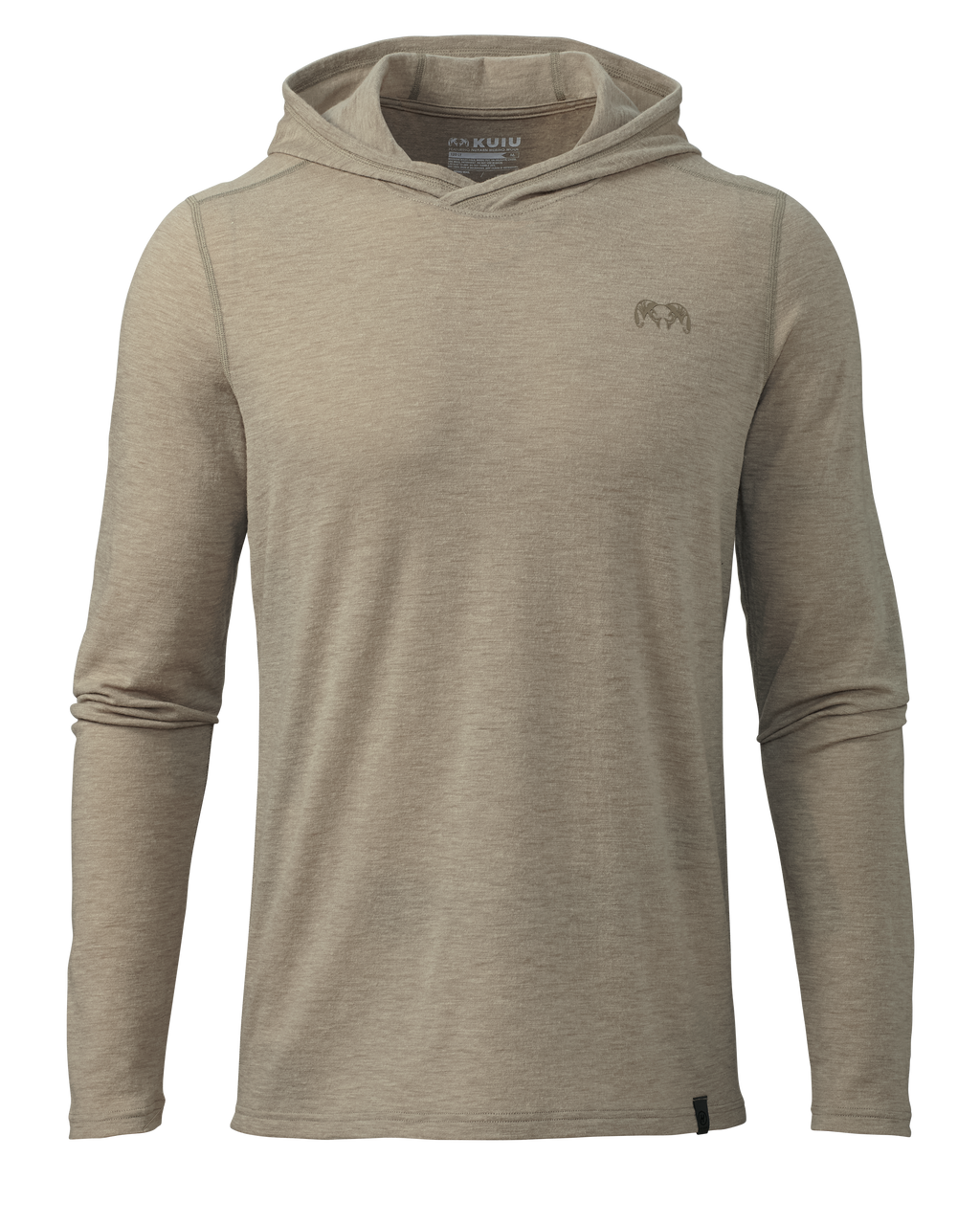 Front of Ultra Merino 120 LT Long Sleeve Hoodie in Bourbon