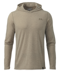 Front of Ultra Merino 120 LT Long Sleeve Hoodie in Bourbon