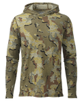 Front of Ultra Merino 120 LT Long Sleeve Hoodie in Valo Camouflage