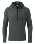 Front of ULTRA Merino 145 Zip-T Hunting Hoodie in Gunmetal Grey
