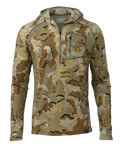 Front of ULTRA Merino 145 Zip-T Hunting Hoodie in Valo Camouflage