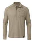 Front of ULTRA Merino 145 Zip-T Hunting Shirt in Bone
