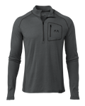 Front of Ultra Merino 145 Zip-T in Gunmetal Grey