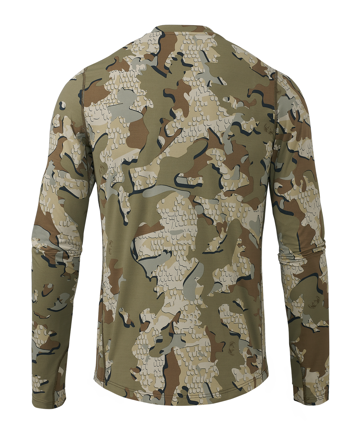 Back of Vital S1 Long Sleeve Crew in Valo Camouflage