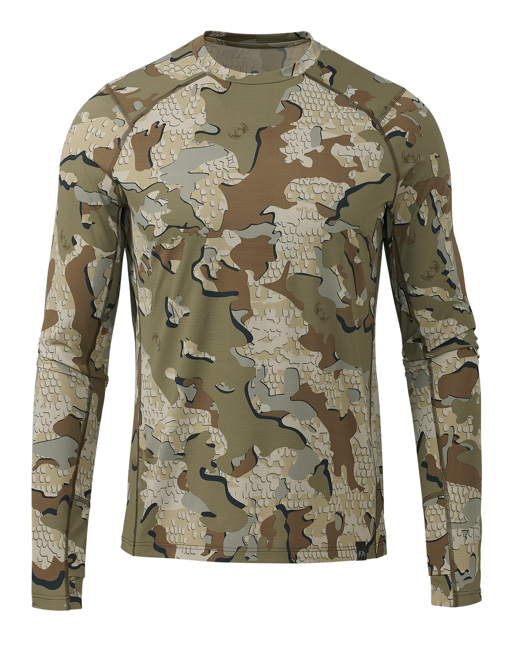 Front of Vital S1 Long Sleeve Crew in Valo Camouflage