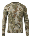 Front of Vital S1 Long Sleeve Crew in Valo Camouflage