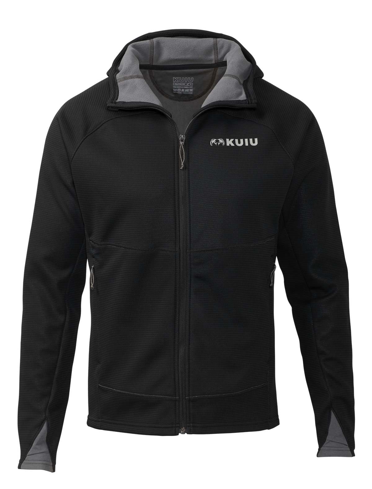 Front of Peloton 240 Full Zip Hoodie in Black