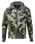 Front of Peloton 240 Full Zip Hoodie in Verde Camouflage