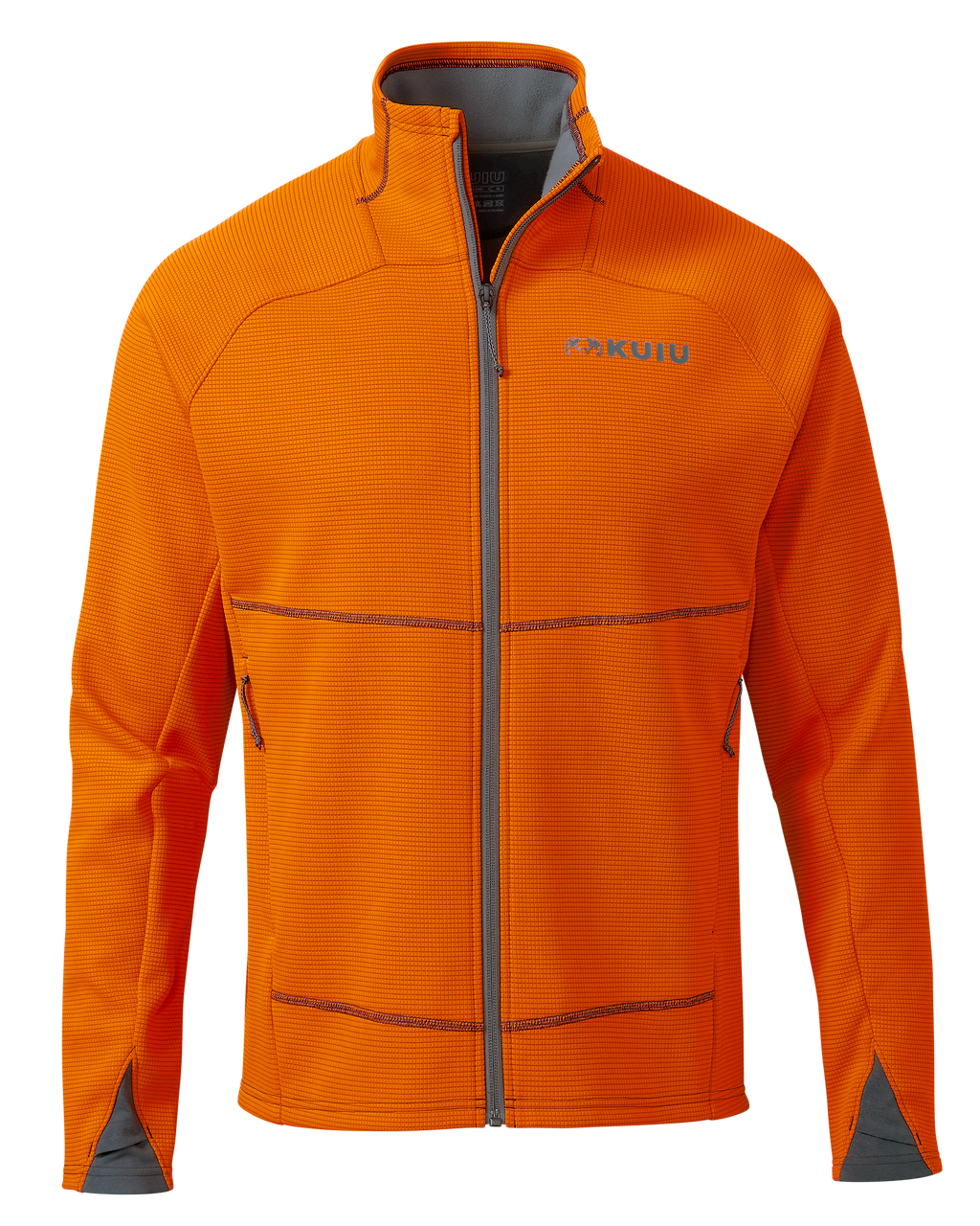 Front of Peloton 240 Full Zip in Blaze Orange