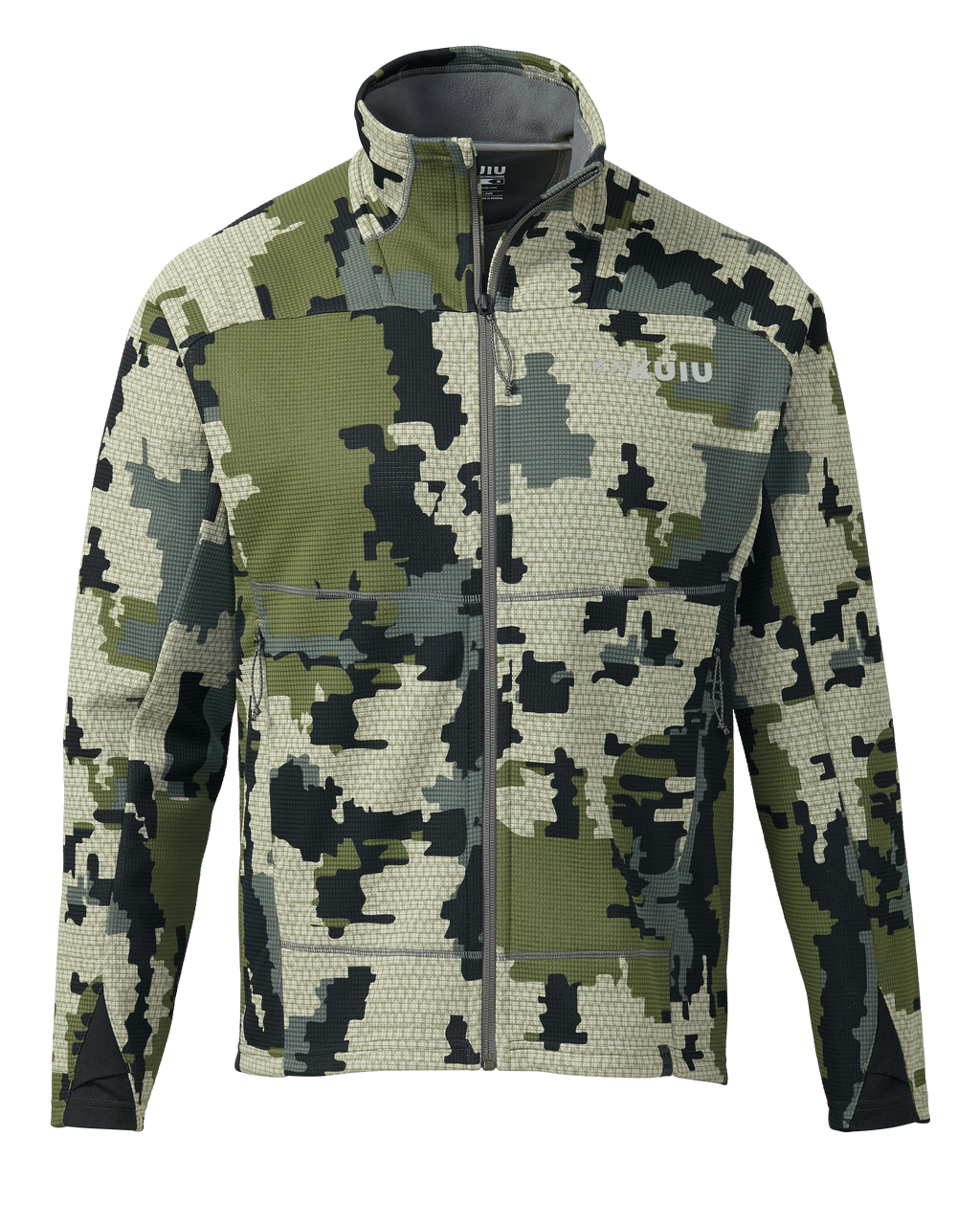 Front of Peloton 240 Full Zip in Verde Camouflage