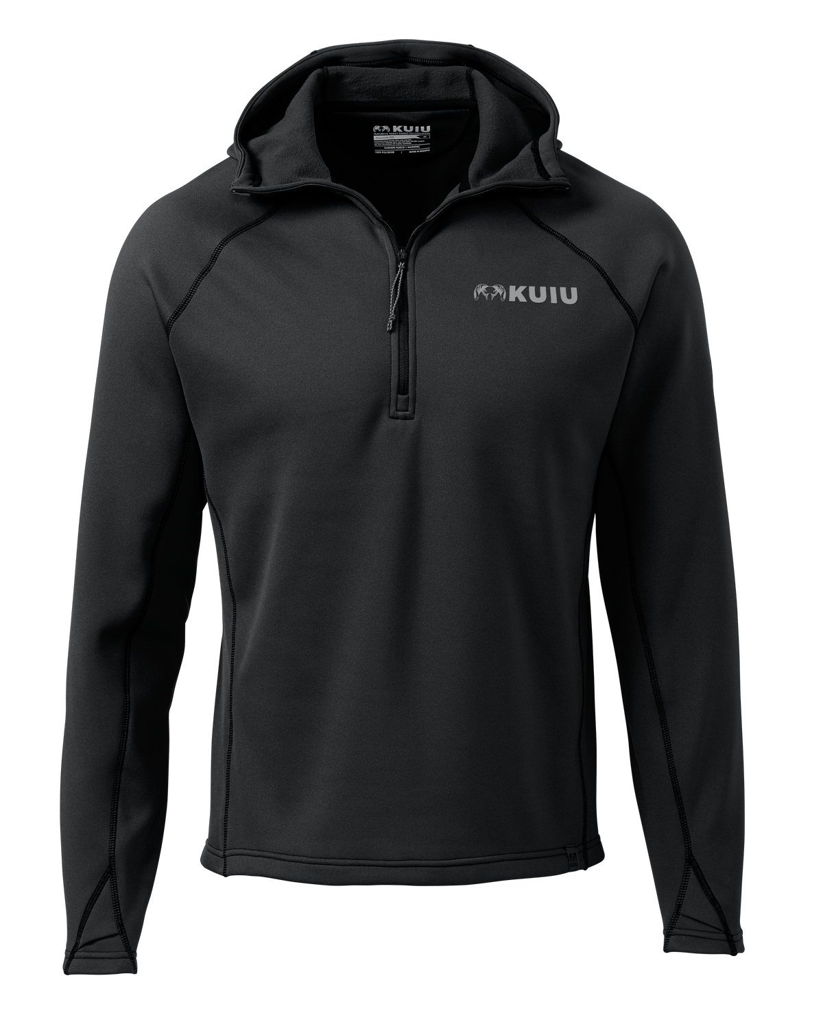 Front of Peloton 200 Zip-T Hoodie in Black