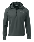 Front of Peloton 200 Zip-T Hoodie in Gunmetal Grey