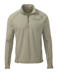 Front of Peloton 200 Zip-T in Bone Khaki