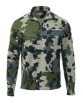 Front of Peloton 200 Zip-T in Verde Camouflage