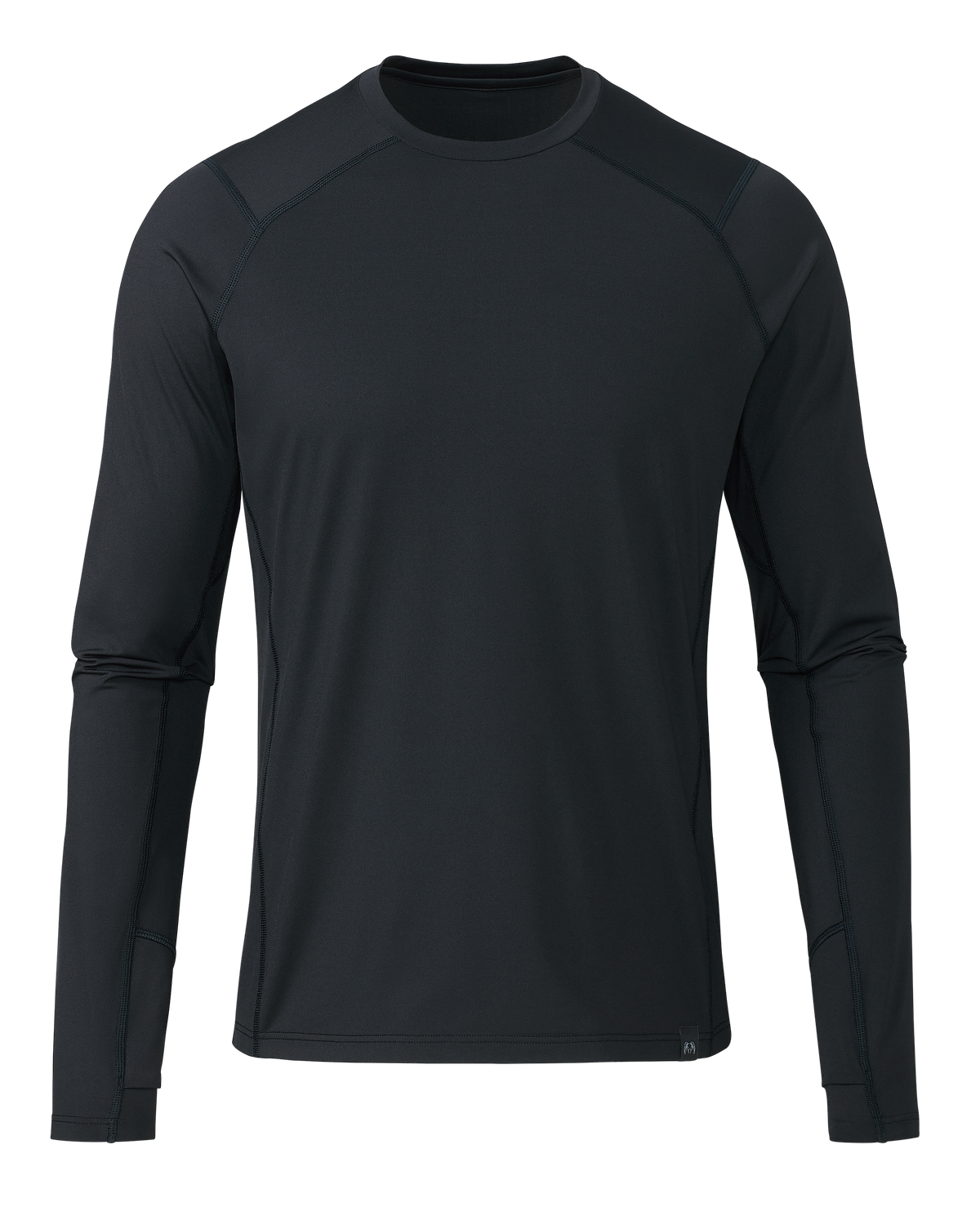 Front of Vital S2 Long Sleeve Crew in Black