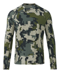 Front of Vital S2 Long Sleeve Crew in Verde Camouflage