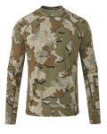 Front of Vital S2 Long Sleeve Crew in Valo Camouflage