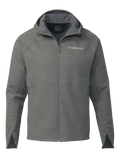 Front of Peloton 240 Full Zip Hoodie in Stone Grey