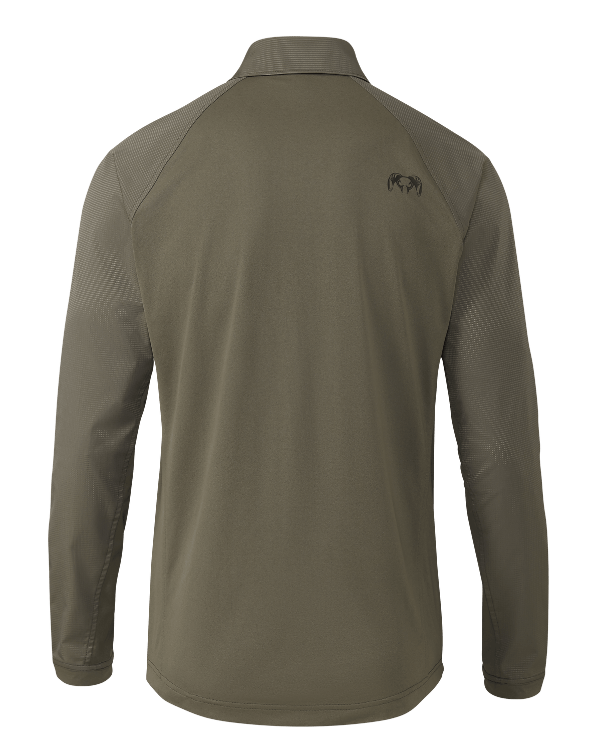 Back of Tiburon Hybrid Snap Shirt in Ash Brown