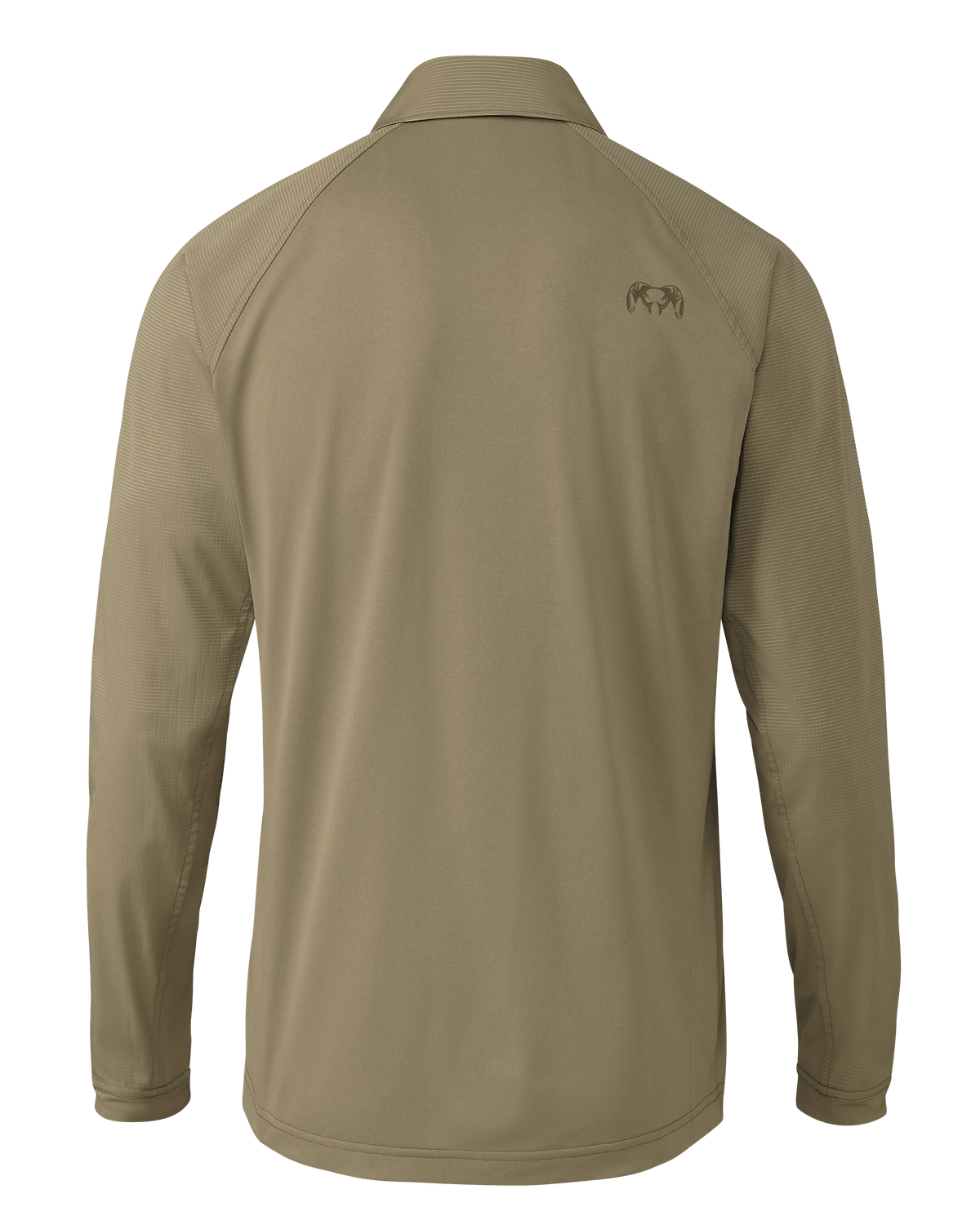 Back of Tiburon Hybrid Snap Shirt in Khaki